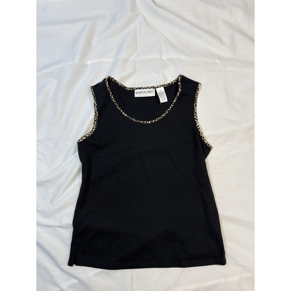 Brownstone Studio‎ New York Blouse Womens Medium Black Sleeveless Pullover